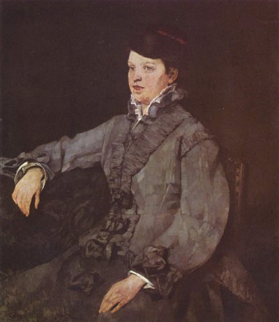 Lady in Gray by Wilhelm Trübner